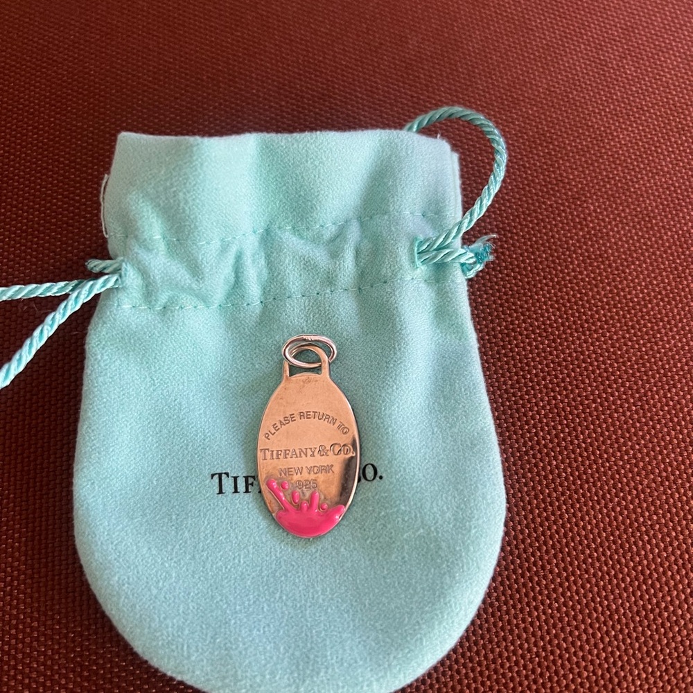 Tiffany & Co. Silver and Pink Splash pendant (Discontinued)